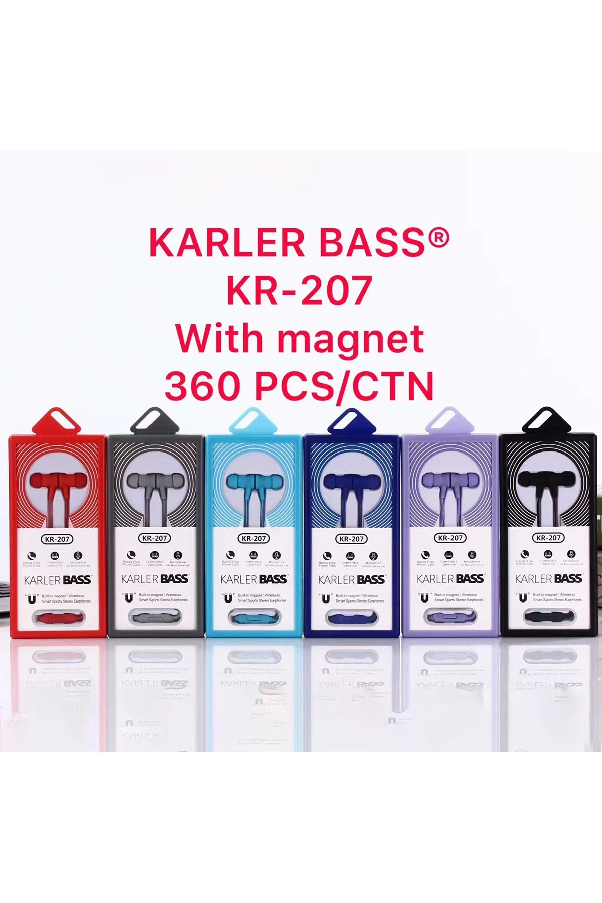 Karler Bass KR-207 Mıknatıslı Kablolu Kulaklık - Siyah — görsel 5