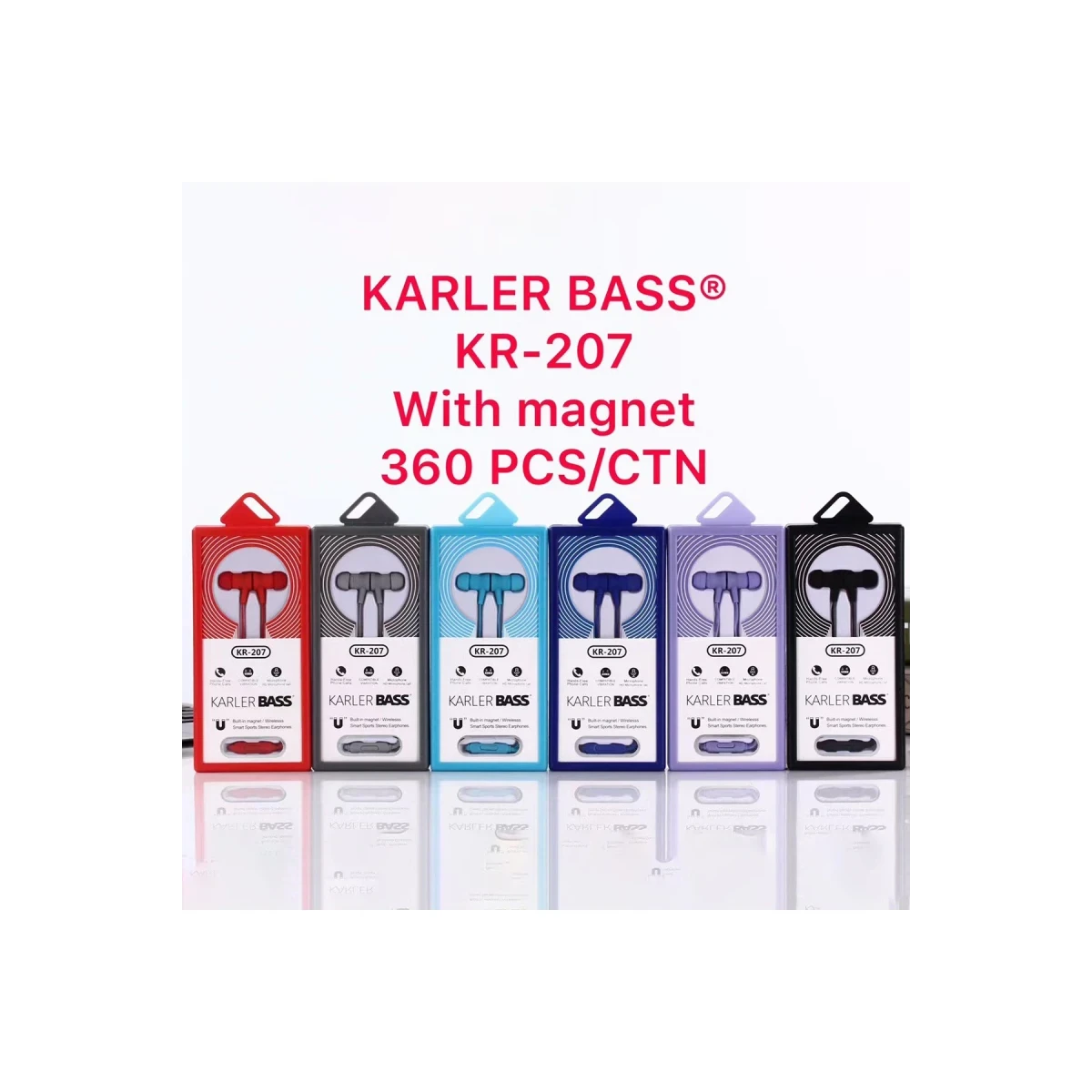Karler Bass KR-207 Mıknatıslı Kablolu Kulaklık - Siyah — görsel 10