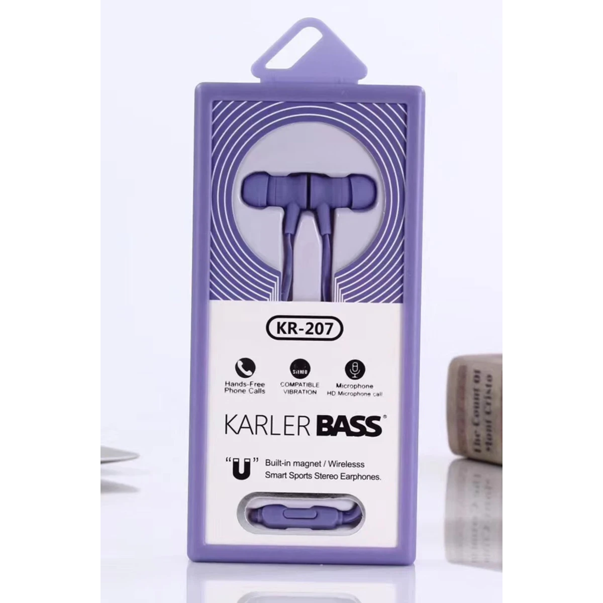 Karler Bass KR-207 Mıknatıslı Kablolu Kulaklık - Mor