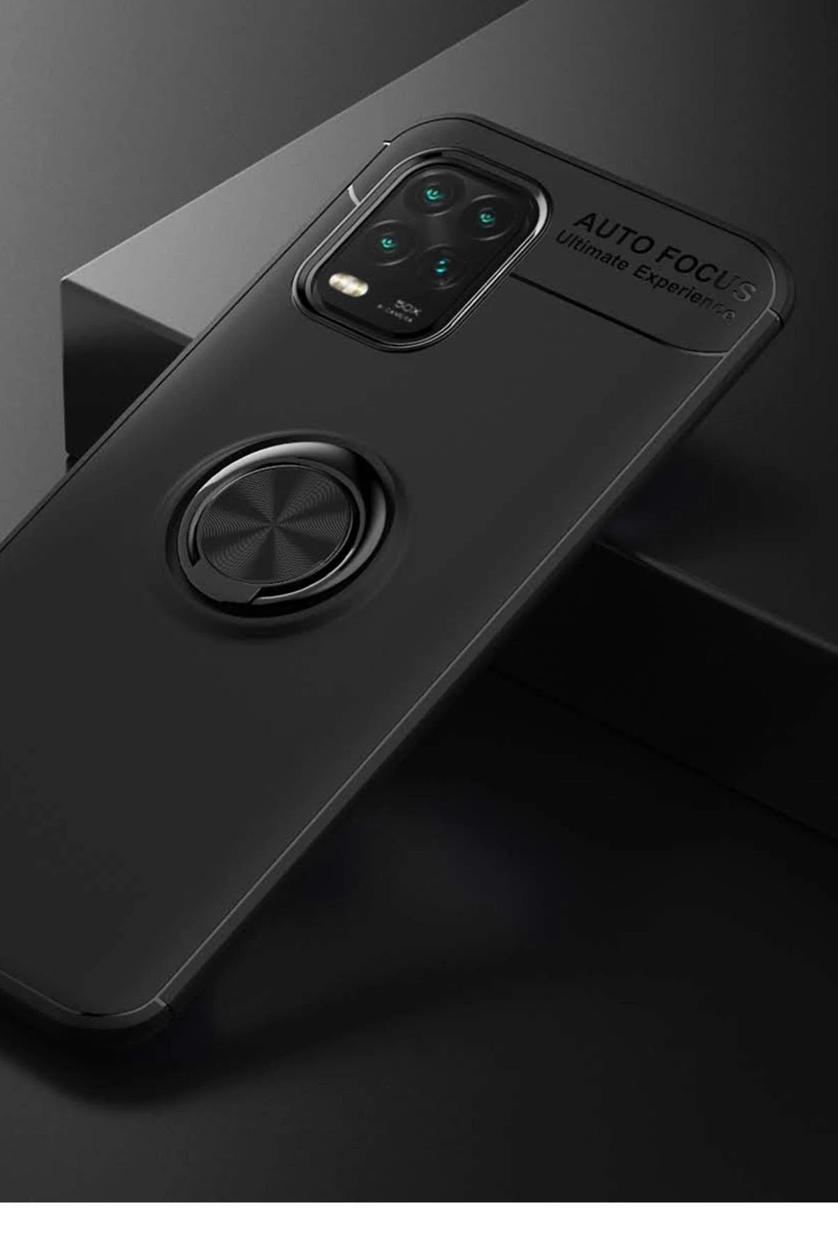 Newface Xiaomi Mi 10 Lite Kılıf Range Yüzüklü Silikon - Siyah — görsel 2