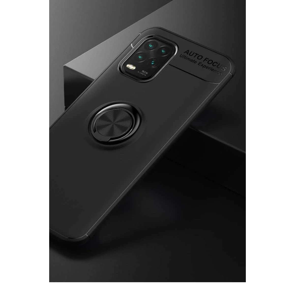 Newface Xiaomi Mi 10 Lite Kılıf Range Yüzüklü Silikon - Siyah — görsel 11