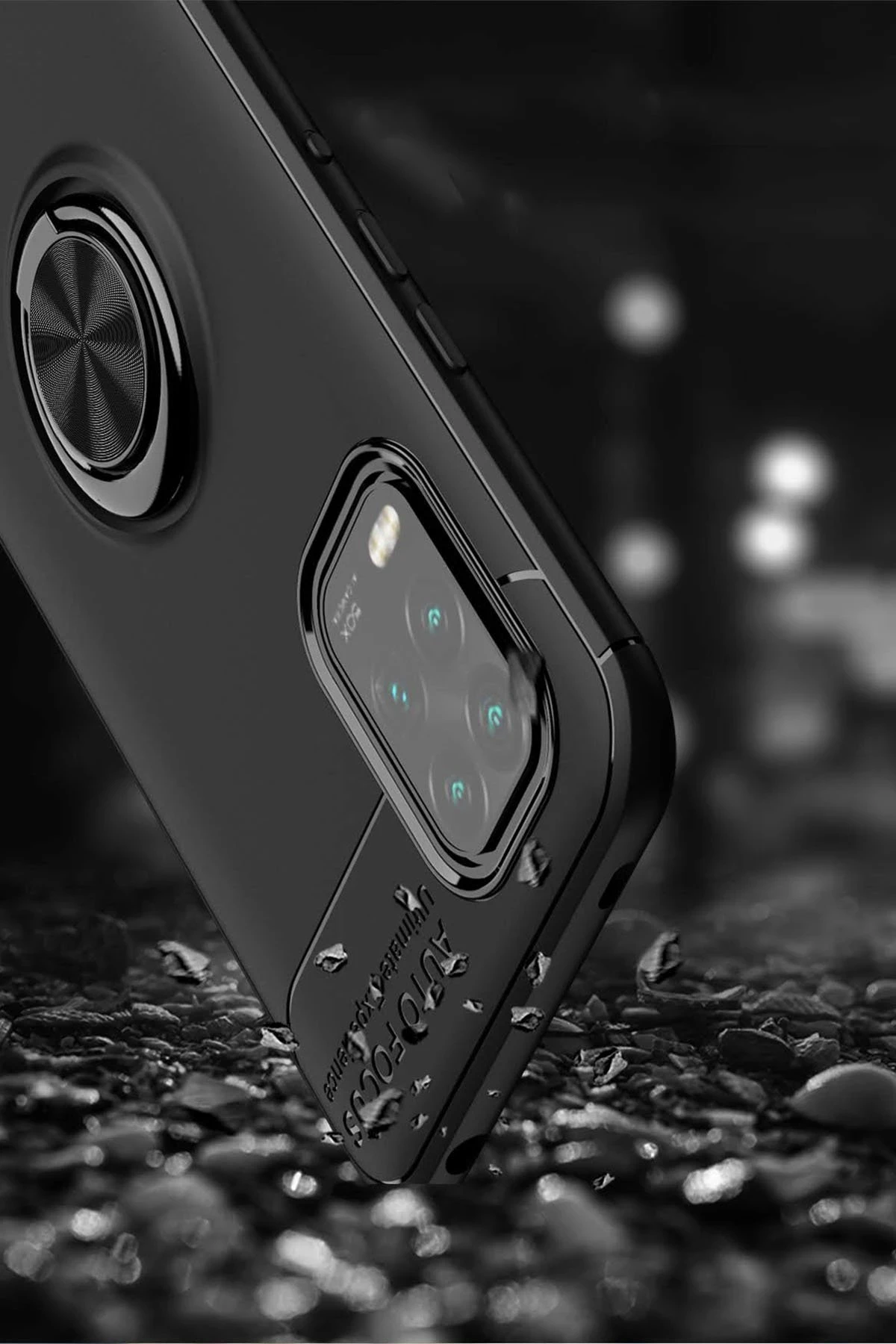 Newface Xiaomi Mi 10 Lite Kılıf Range Yüzüklü Silikon - Siyah — görsel 7