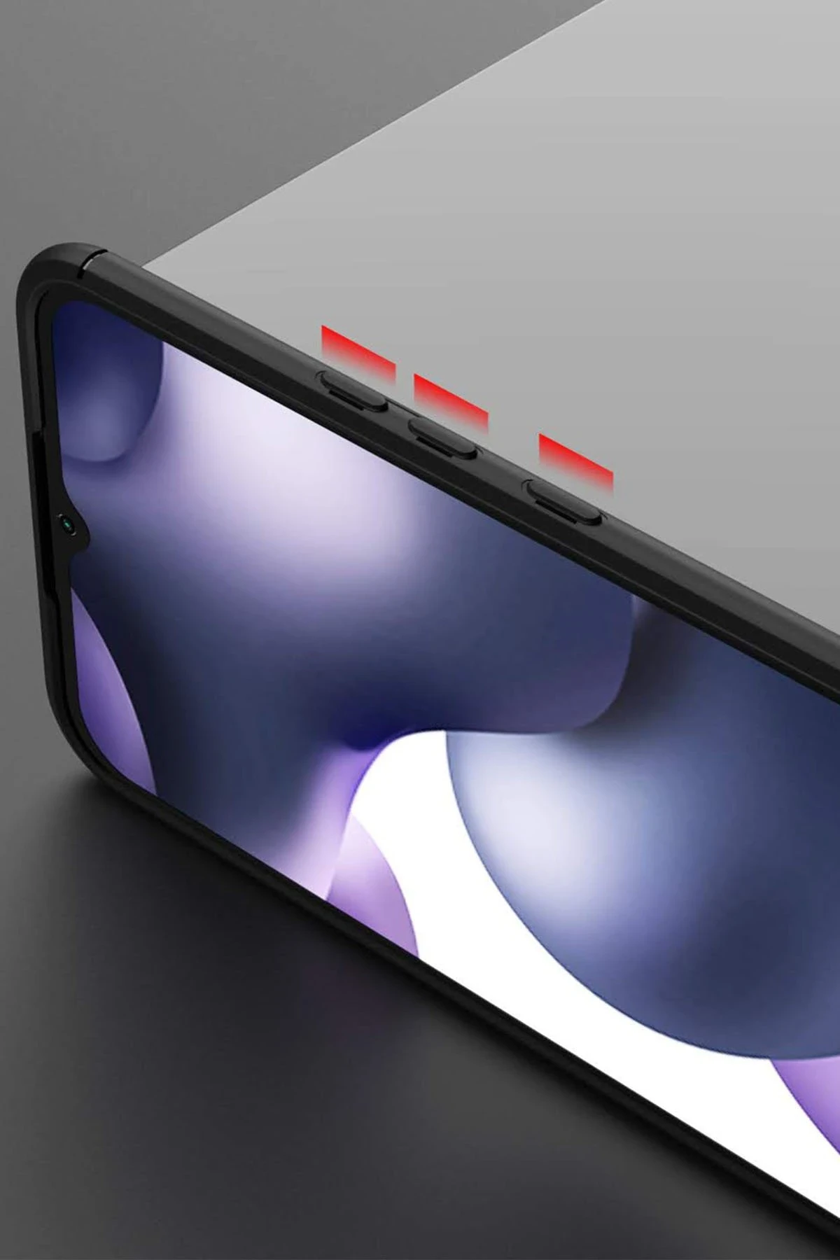Newface Xiaomi Mi 10 Lite Kılıf Range Yüzüklü Silikon - Siyah — görsel 9