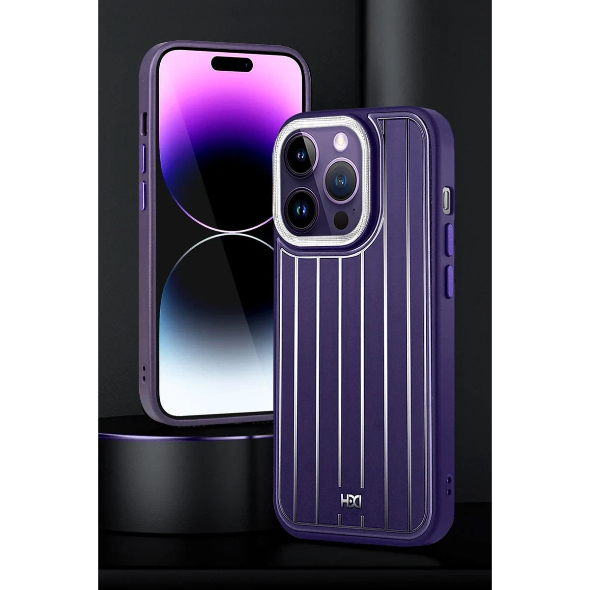 HDD Apple iPhone 14 Kılıf HBC-190 Kolaj Kapak - Kahverengi