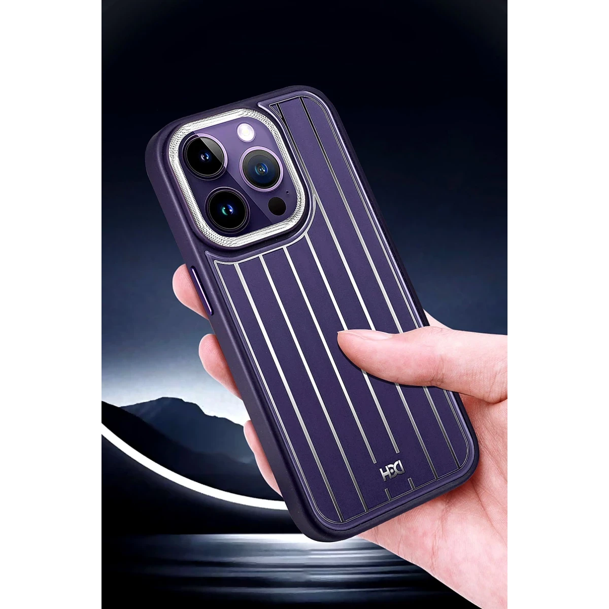 HDD Apple iPhone 14 Kılıf HBC-190 Kolaj Kapak - Kahverengi