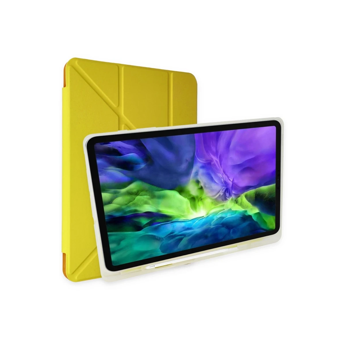 Newface Apple iPad 10.2 (8.nesil) Kılıf Kalemlikli Mars Tablet Kılıfı - Açık Sarı — görsel 6