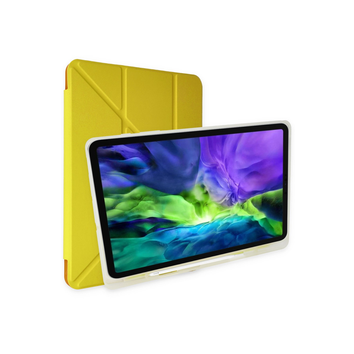 Newface Apple iPad 10.2 (8.nesil) Kılıf Kalemlikli Mars Tablet Kılıfı - Açık Sarı — görsel 11