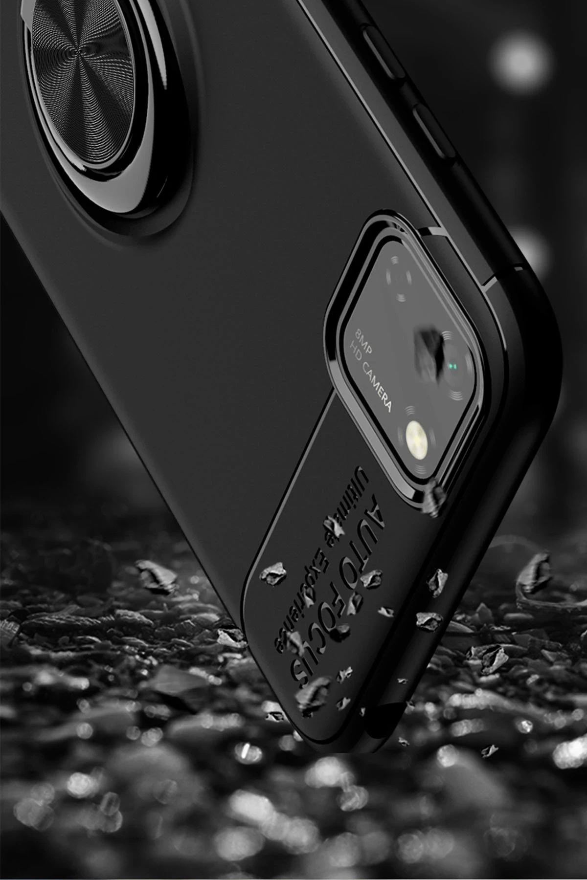 Newface Huawei Y5P Kılıf Range Yüzüklü Silikon - Mavi