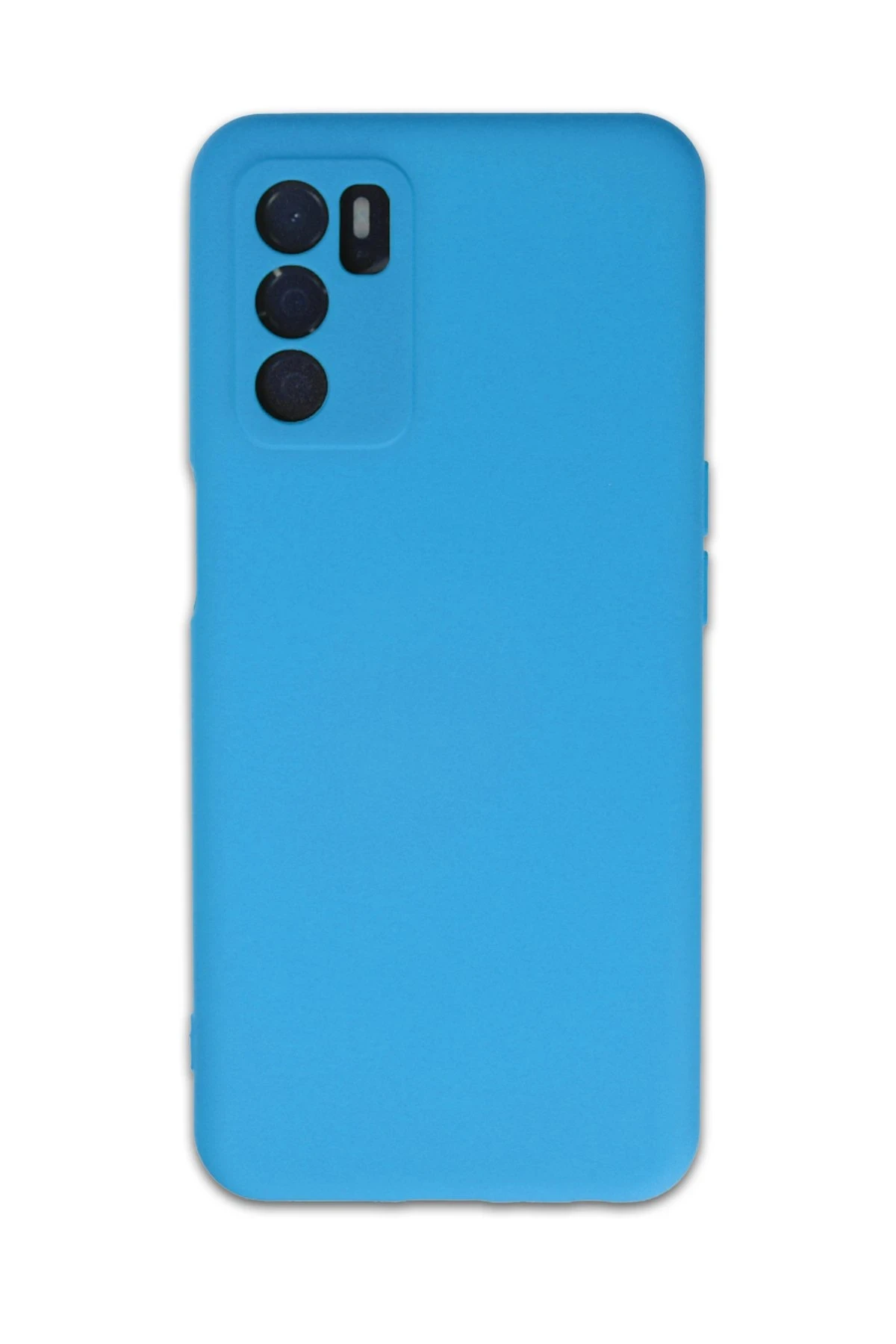 Newface Oppo A16 Kılıf Nano içi Kadife Silikon - Mavi