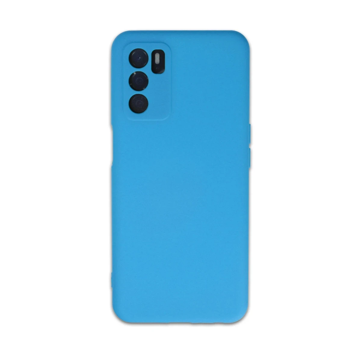 Newface Oppo A16 Kılıf Nano içi Kadife Silikon - Mavi — görsel 4