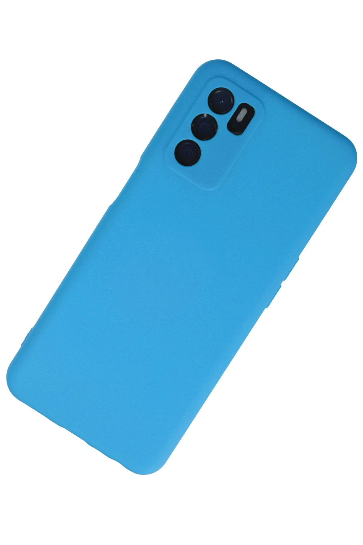 Newface Oppo A16 Kılıf Nano içi Kadife Silikon - Mavi — görsel 2