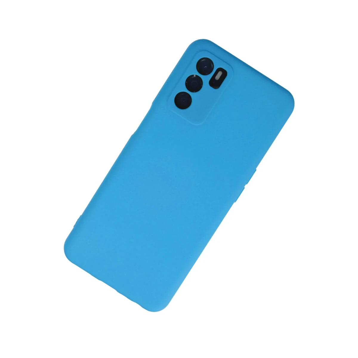 Newface Oppo A16 Kılıf Nano içi Kadife Silikon - Mavi — görsel 5