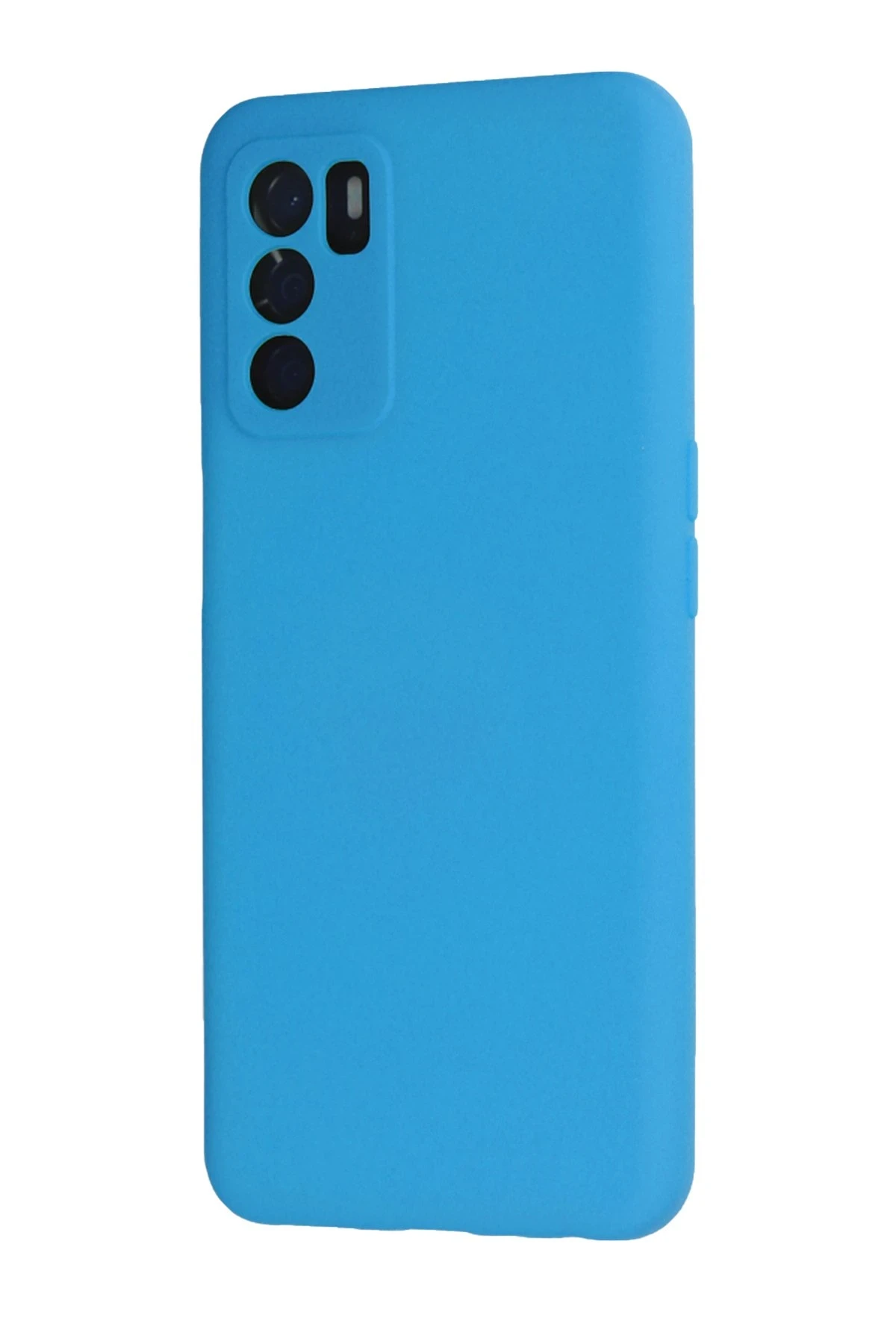 Newface Oppo A16 Kılıf Nano içi Kadife Silikon - Mavi — görsel 3