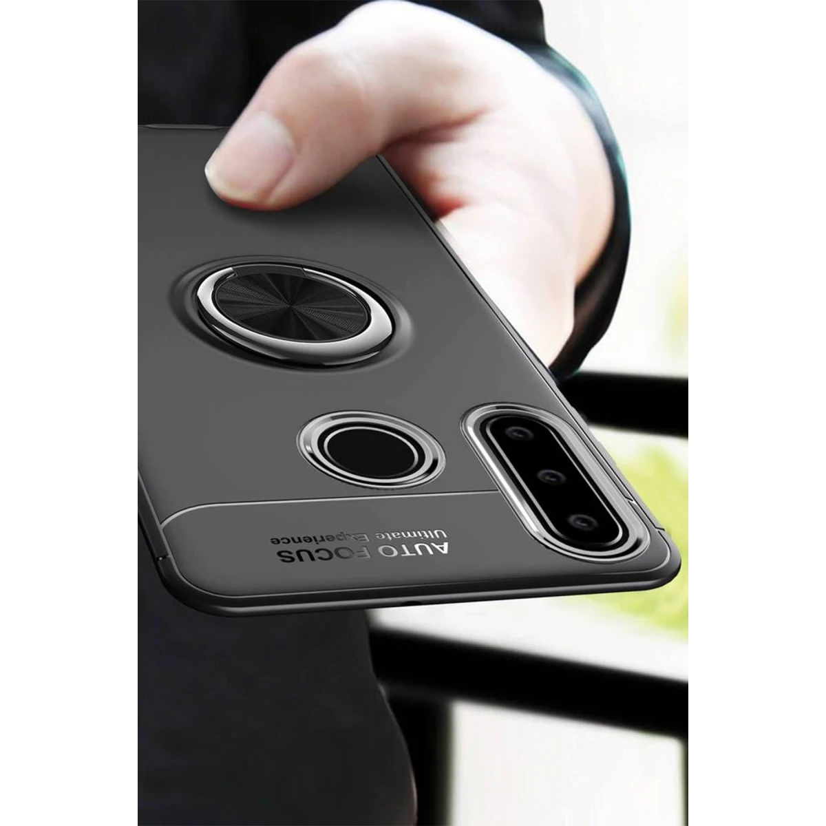 Newface Huawei Y6P Kılıf Range Yüzüklü Silikon - Siyah — görsel 8