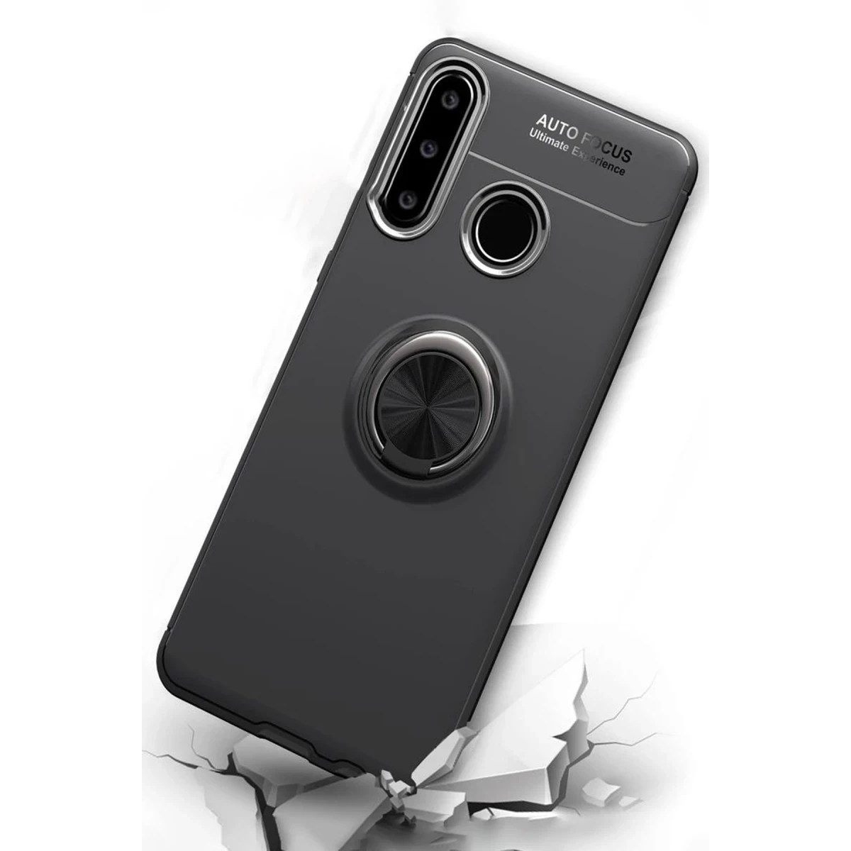 Newface Huawei Y6P Kılıf Range Yüzüklü Silikon - Siyah — görsel 10