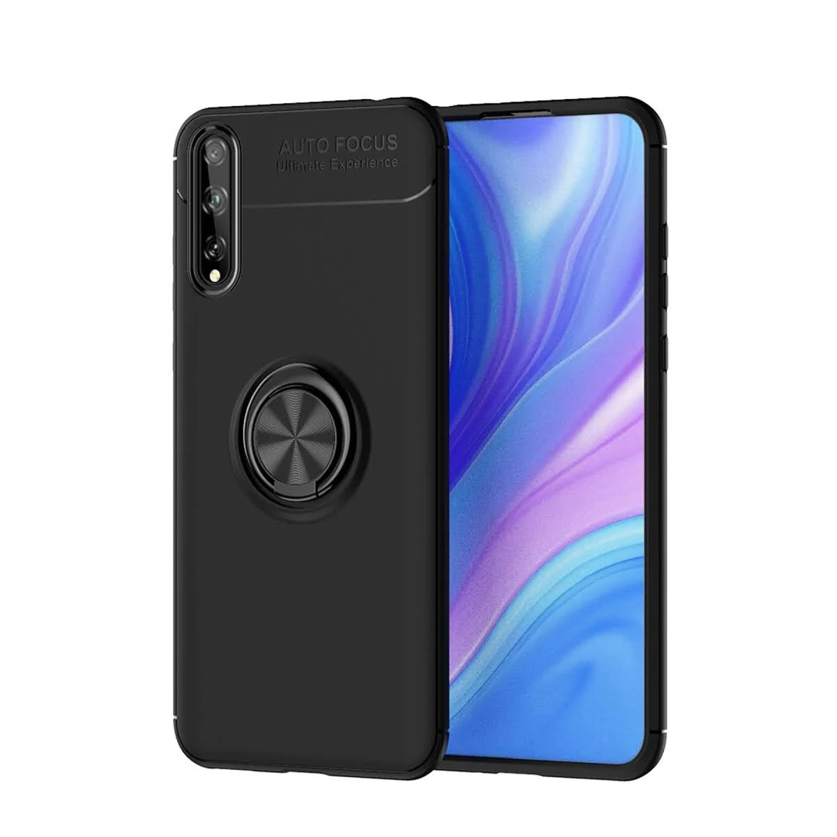 Newface Huawei P Smart S Kılıf Range Yüzüklü Silikon - Siyah — görsel 9