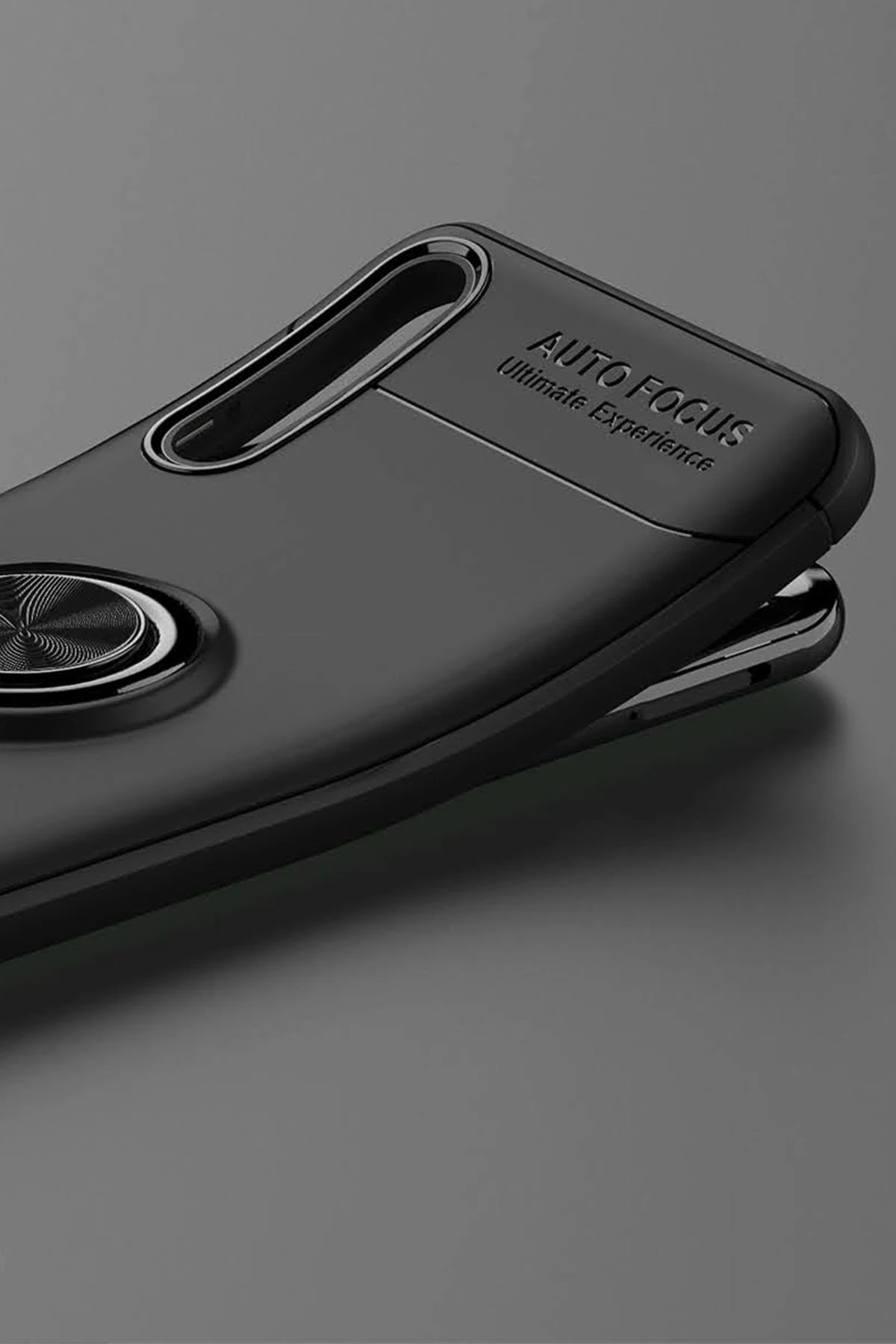 Newface Huawei P Smart S Kılıf Range Yüzüklü Silikon - Siyah — görsel 5