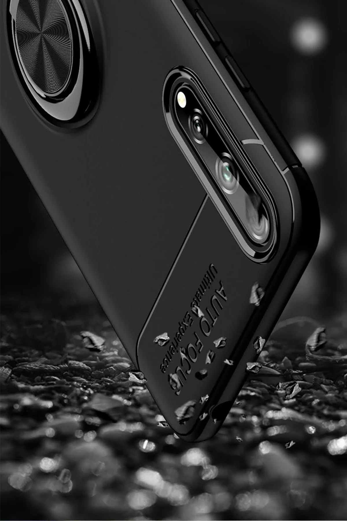 Newface Huawei P Smart S Kılıf Range Yüzüklü Silikon - Siyah — görsel 6