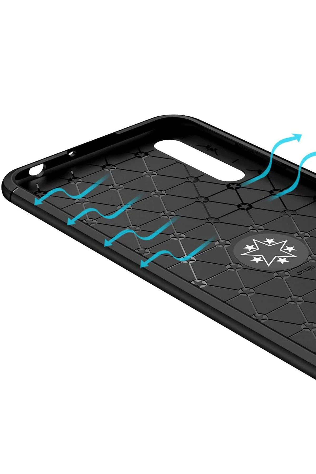 Newface Huawei P Smart S Kılıf Range Yüzüklü Silikon - Siyah — görsel 7