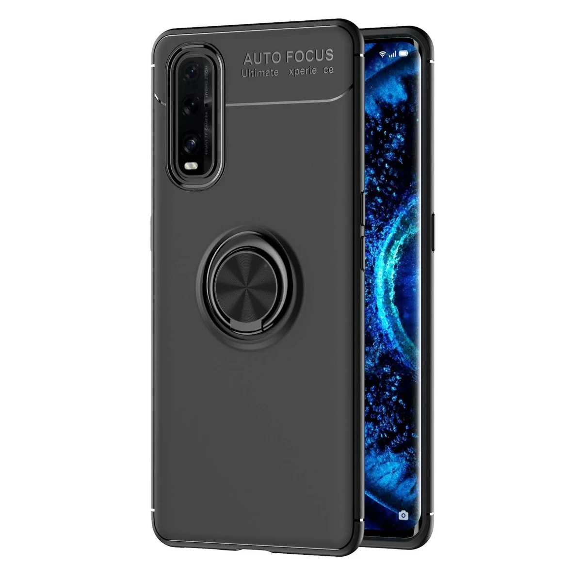 Newface Oppo Find X2 Kılıf Range Yüzüklü Silikon - Siyah — görsel 8