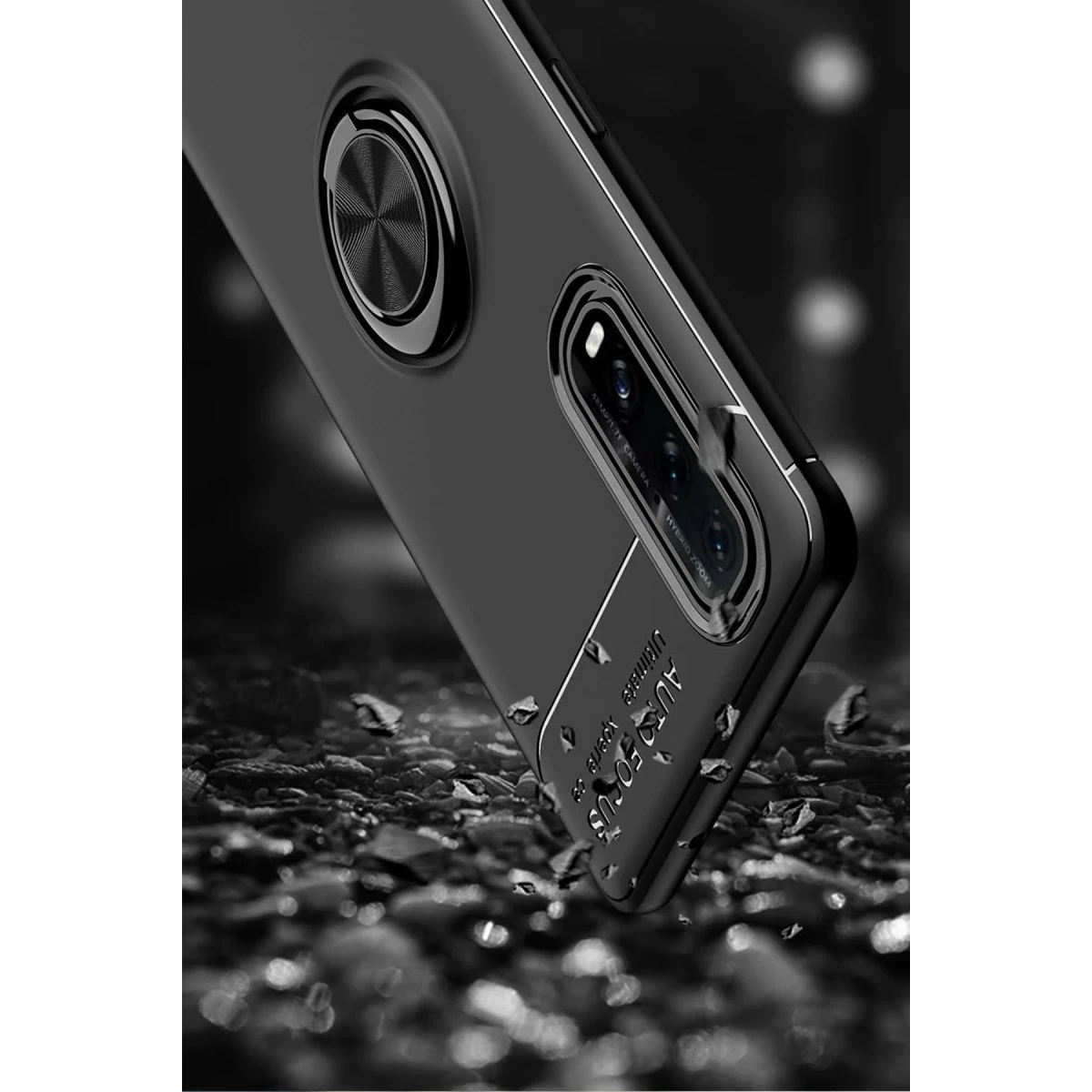 Newface Oppo Find X2 Kılıf Range Yüzüklü Silikon - Siyah — görsel 12