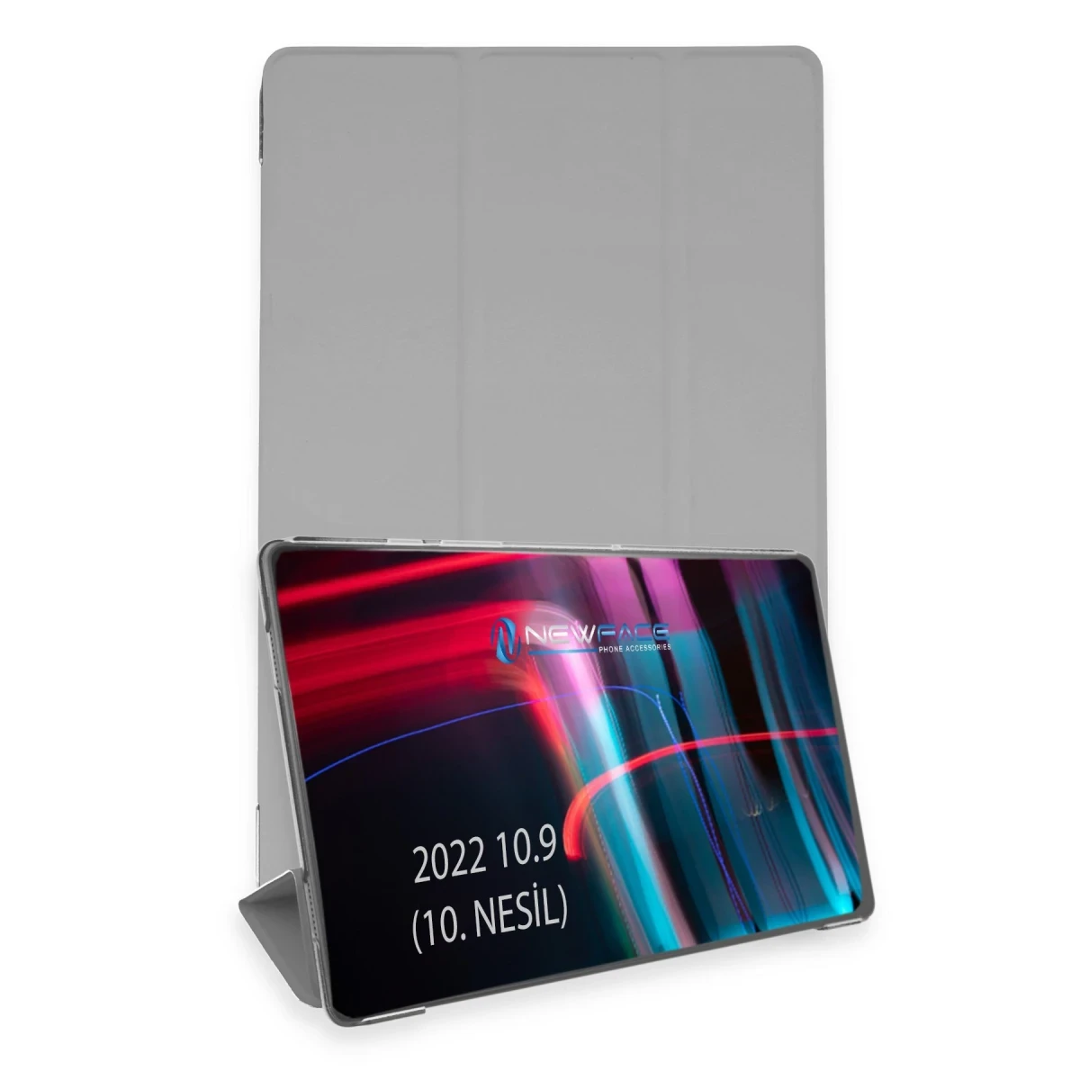 Newface Apple iPad 2025 10.9 10.Nesil (A16) Kılıf Tablet Smart Kılıf - Gri