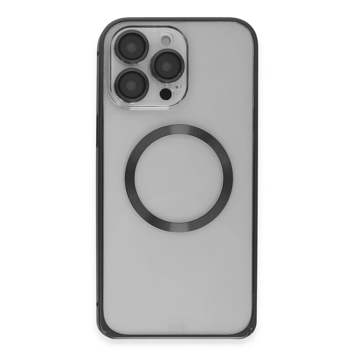 Joko Apple iPhone 15 Pro Kılıf Metal Bumper Magneticsafe Kapak - Siyah — görsel 8