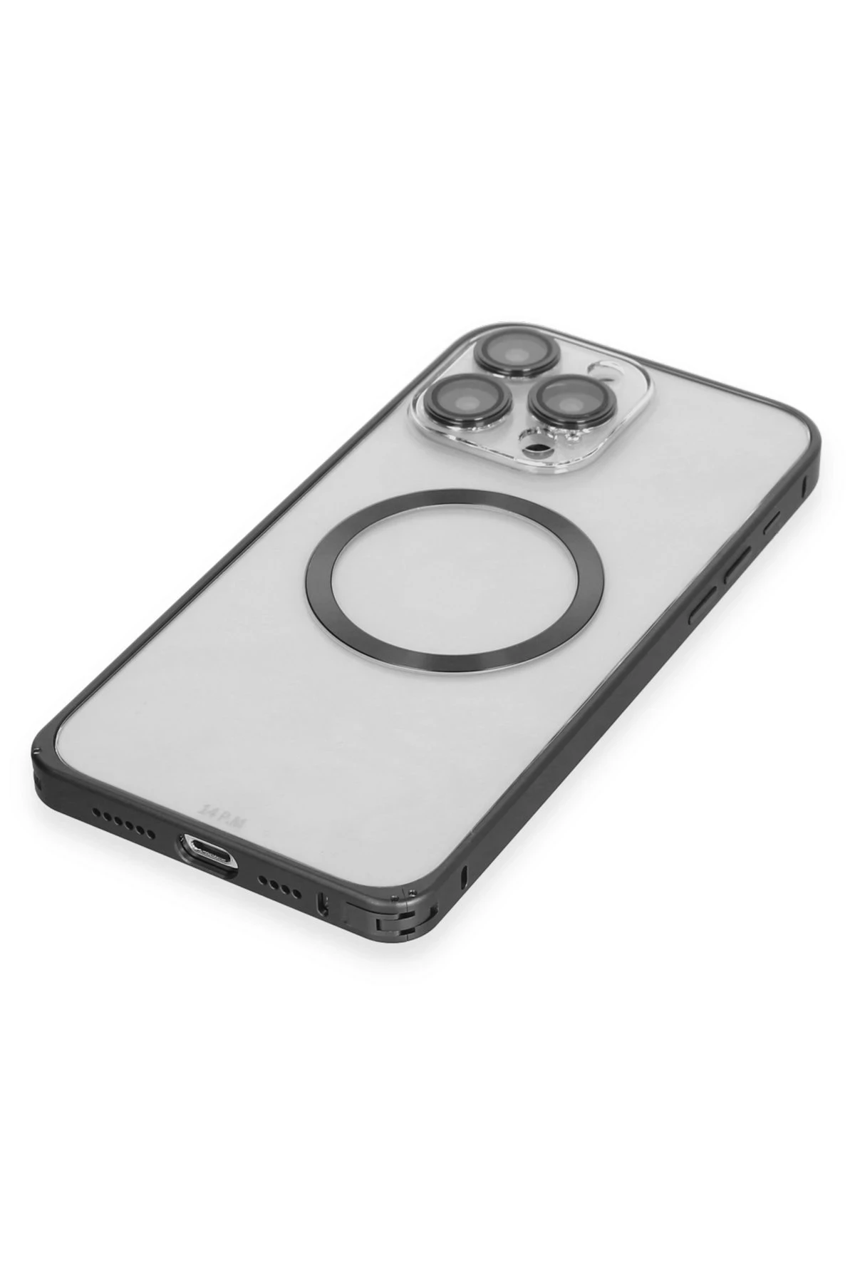 Joko Apple iPhone 15 Pro Kılıf Metal Bumper Magneticsafe Kapak - Siyah — görsel 5