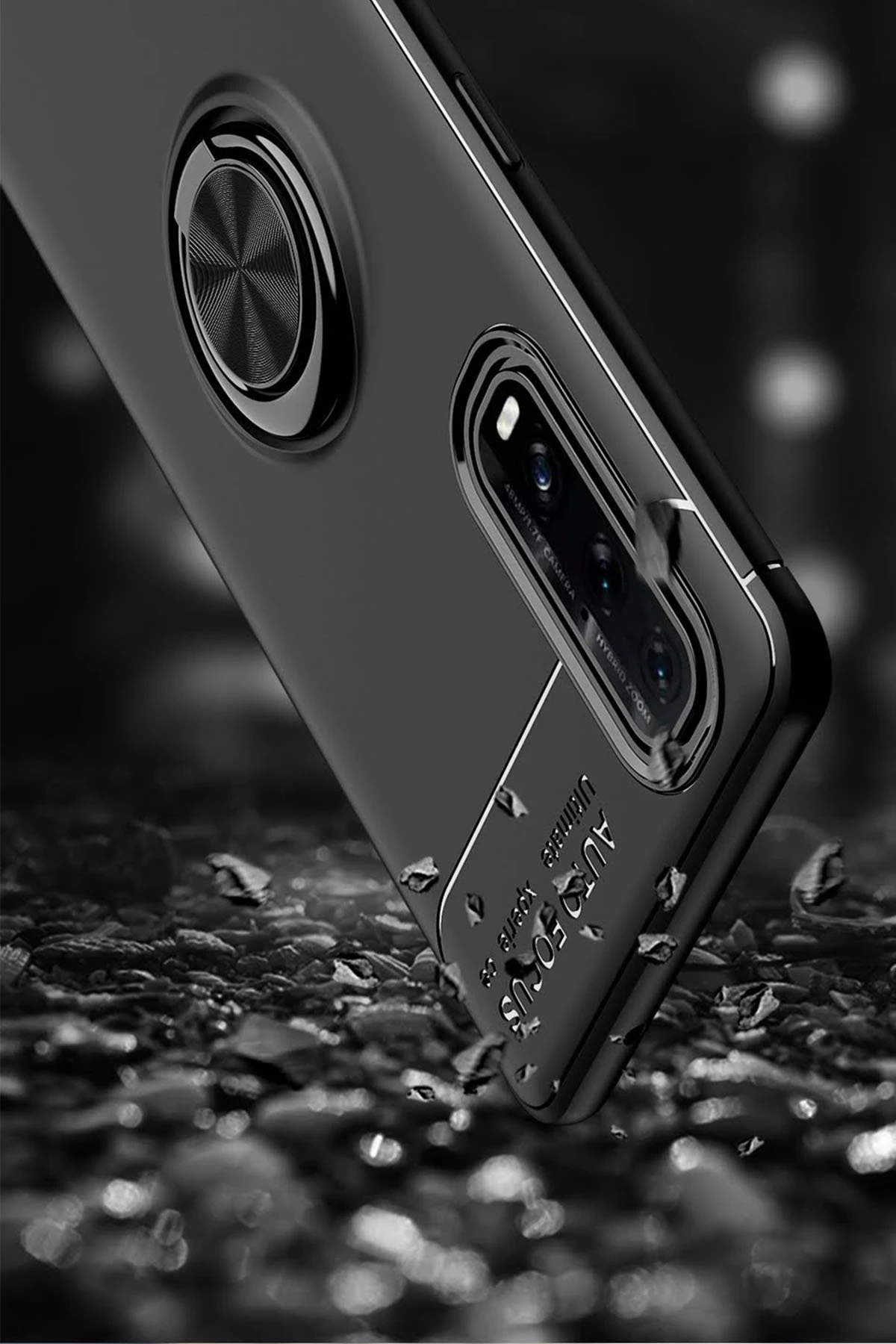 Newface Oppo Find X2 Kılıf Range Yüzüklü Silikon - Kırmızı