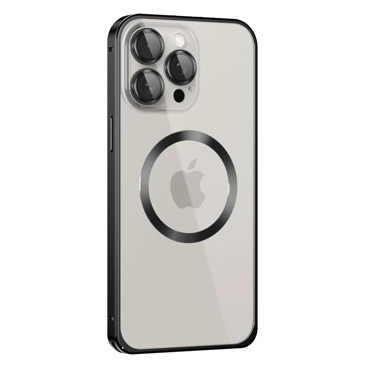 Joko Apple iPhone 15 Pro Max Kılıf Metal Bumper Magneticsafe Kapak - Siyah — görsel 7