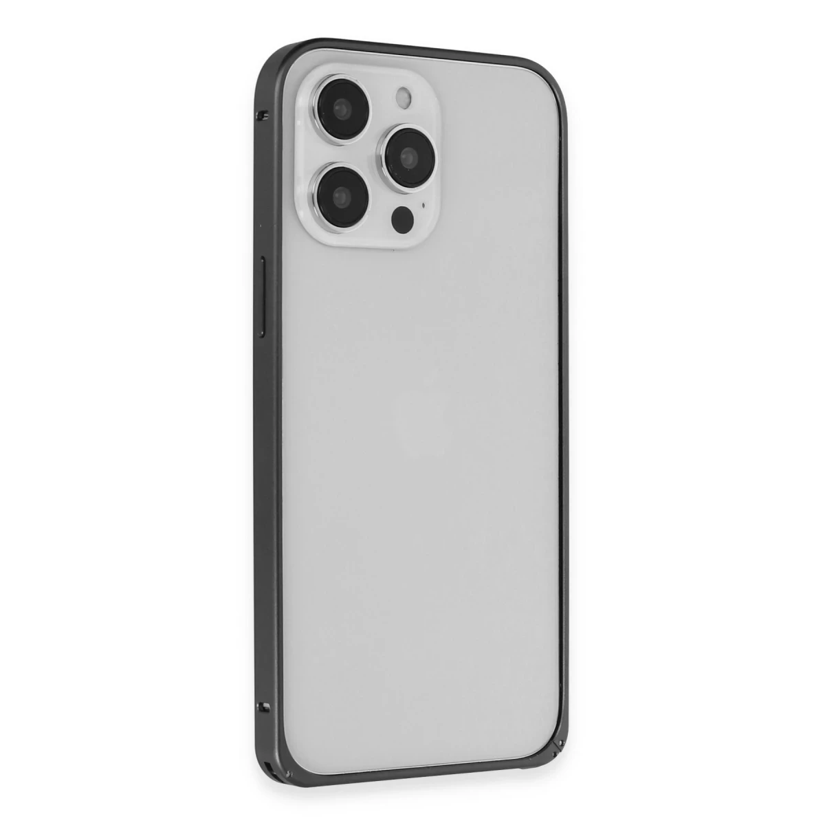 Joko Apple iPhone 15 Pro Max Kılıf Metal Bumper Magneticsafe Kapak - Siyah — görsel 9