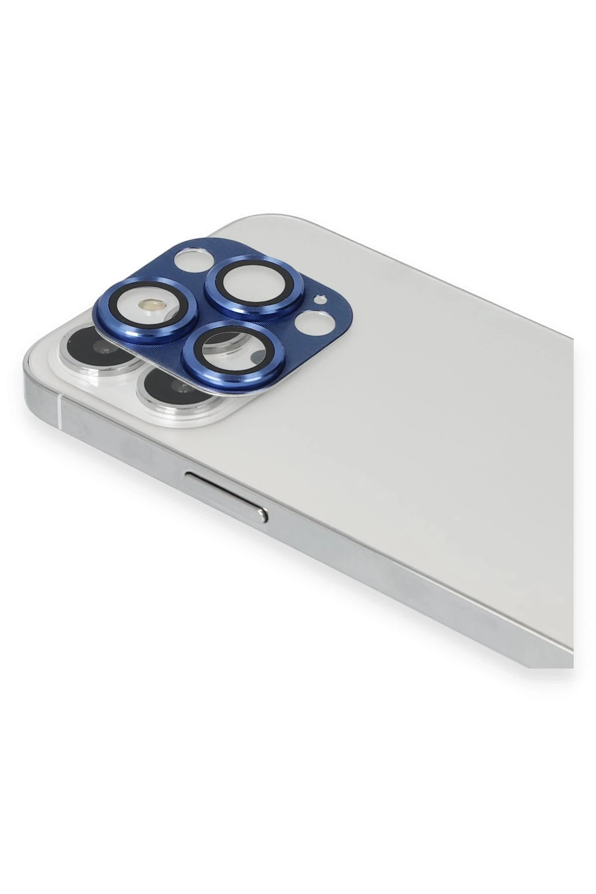 Newface iPhone 13 Pro Max Pers Alüminyum Kamera Lens - Lacivert
