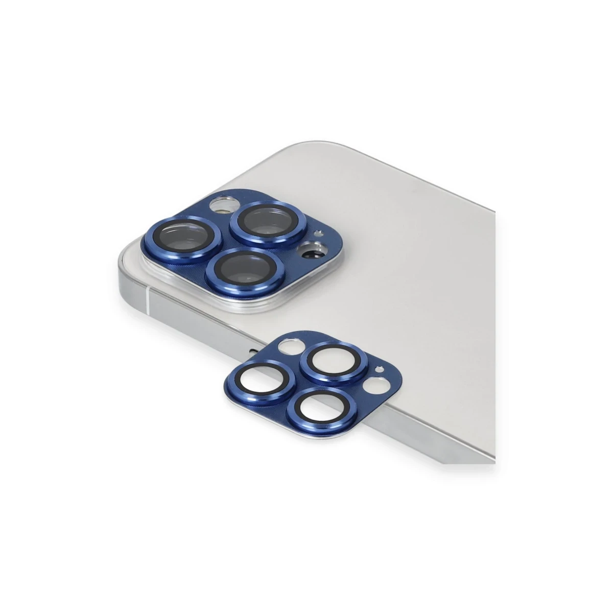Newface Apple iPhone 13 Pro Max Pers Alüminyum Kamera Lens - Lacivert — görsel 7