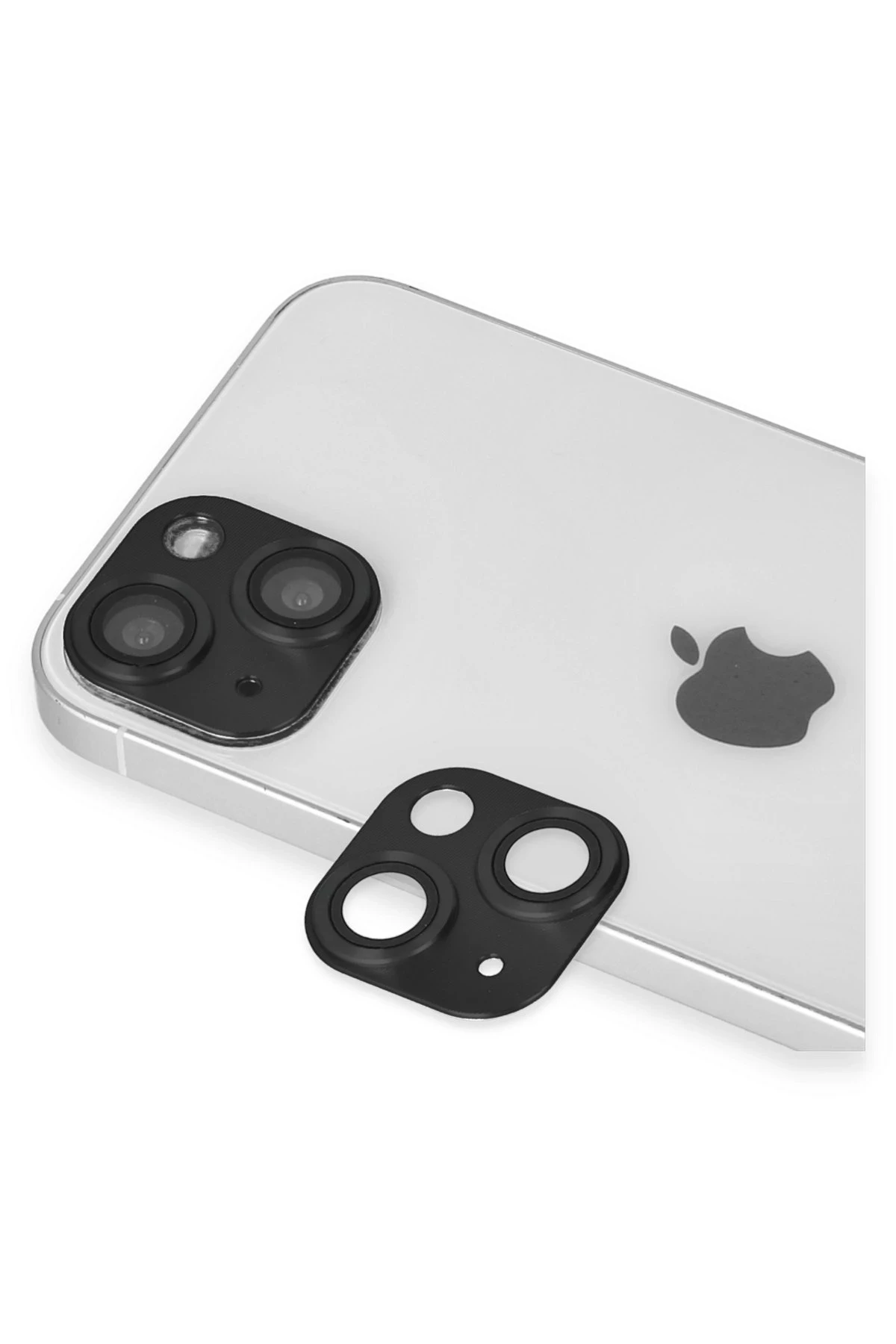 Newface Apple iPhone 13 Pers Alüminyum Kamera Lens - Siyah