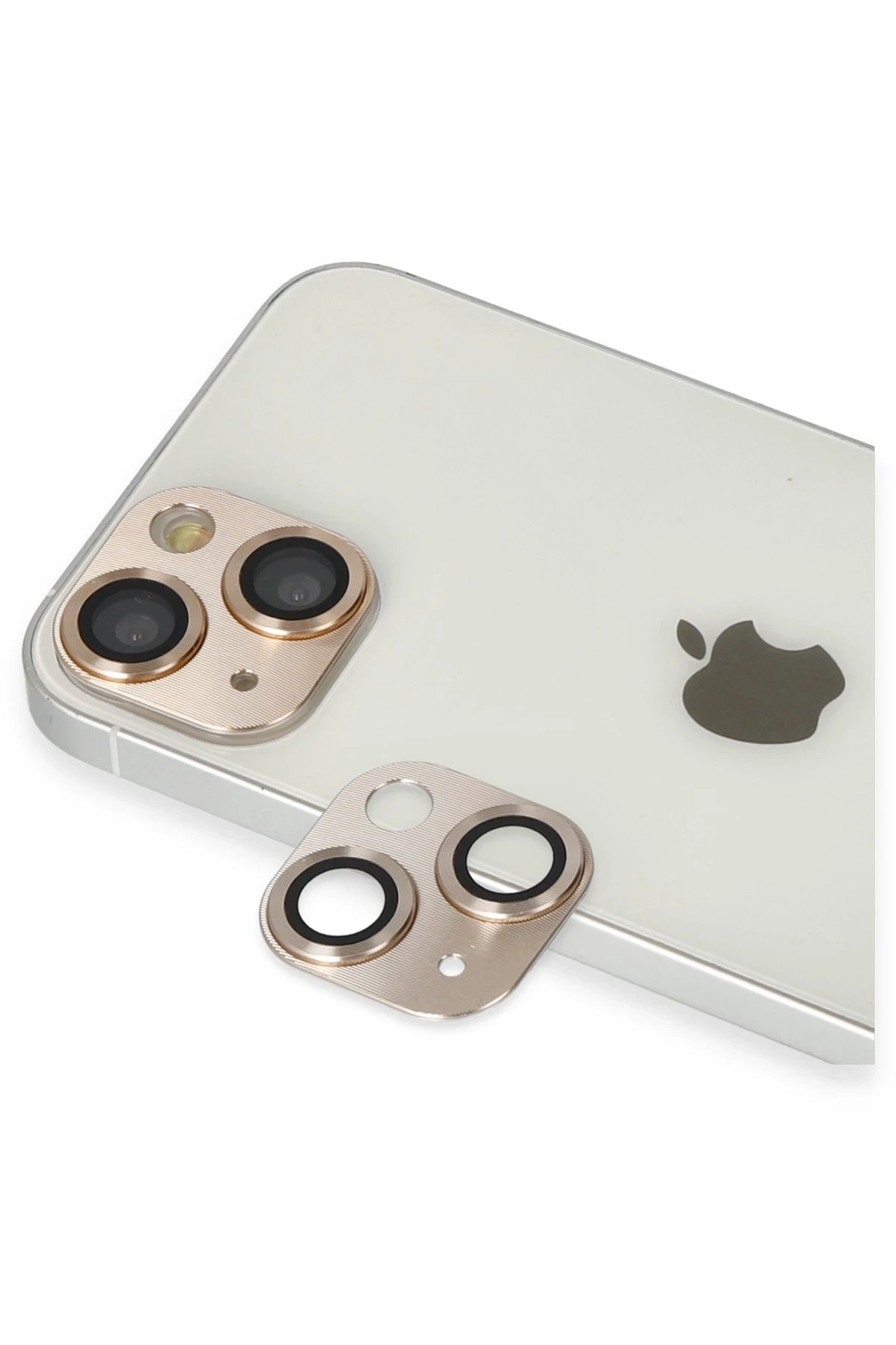 Newface iPhone 13 Pers Alüminyum Kamera Lens - Gold