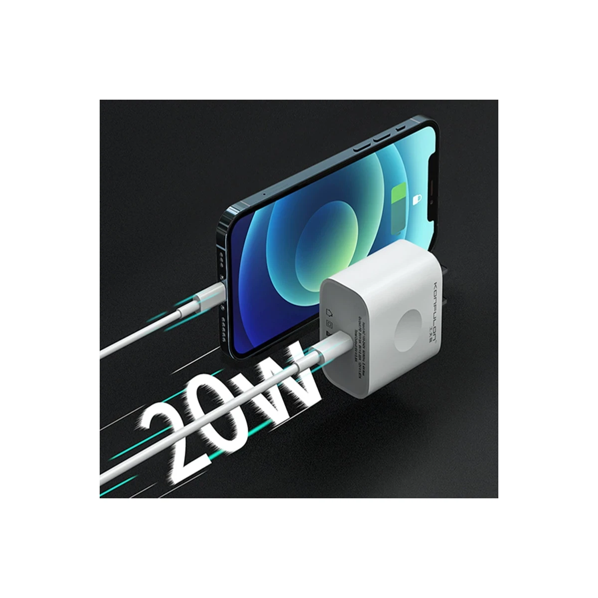 Konfulon C69D 20W + 1M 18W DC15 Type-C to Type-C Kablolu PD Şarj Cihazı — görsel 6