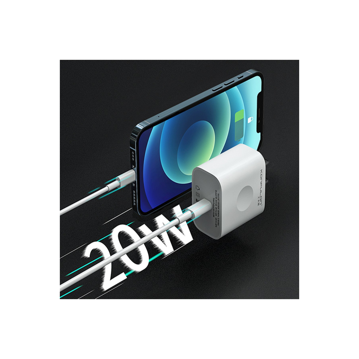 Konfulon C69D 20W + 1M 18W DC15 Type-C to Type-C Kablolu PD Şarj Cihazı — görsel 10