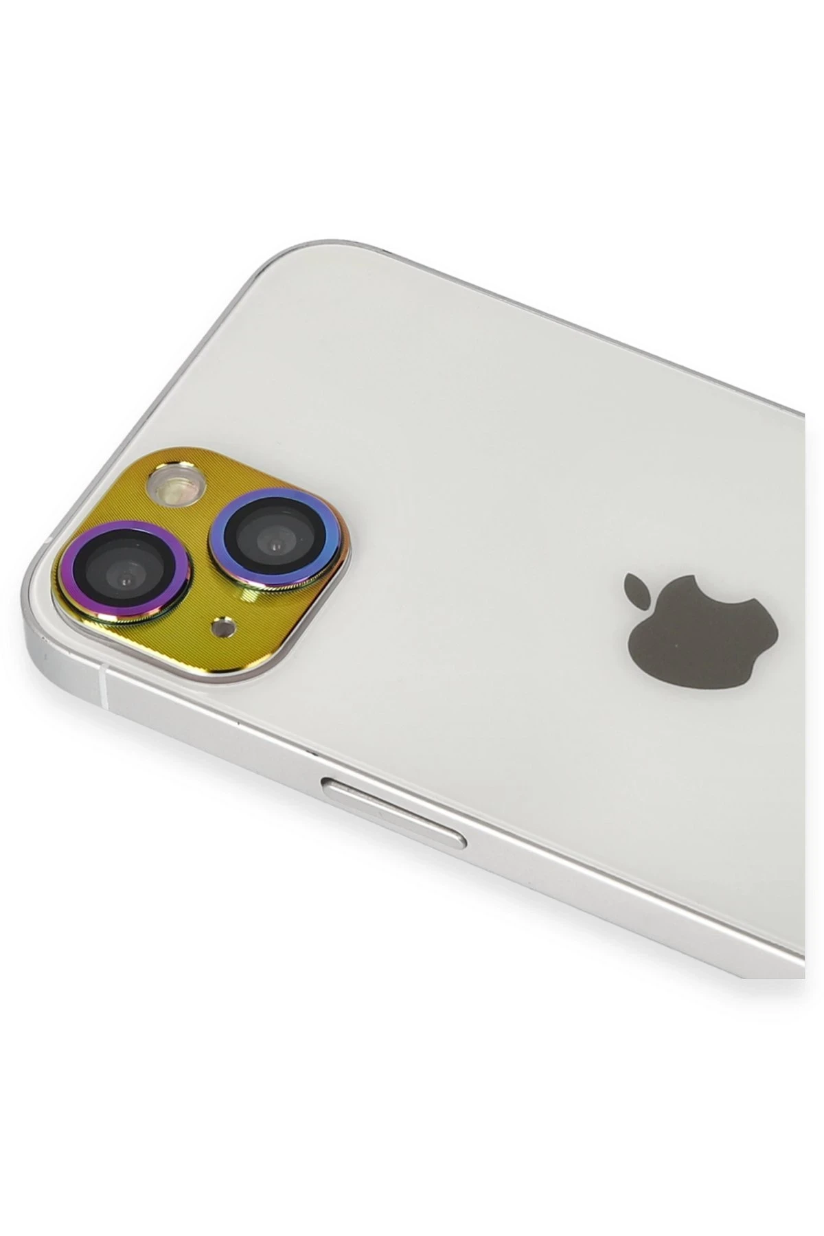 Newface iPhone 13 Pers Alüminyum Kamera Lens - Rainbow