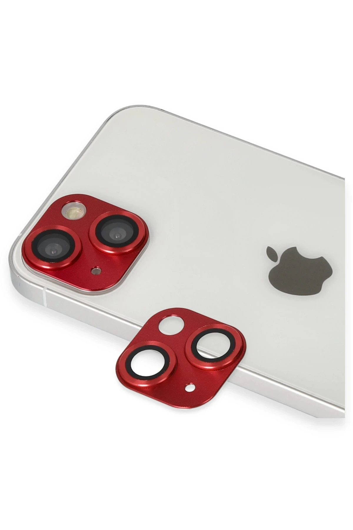 Newface iPhone 13 Pers Alüminyum Kamera Lens - Kırmızı