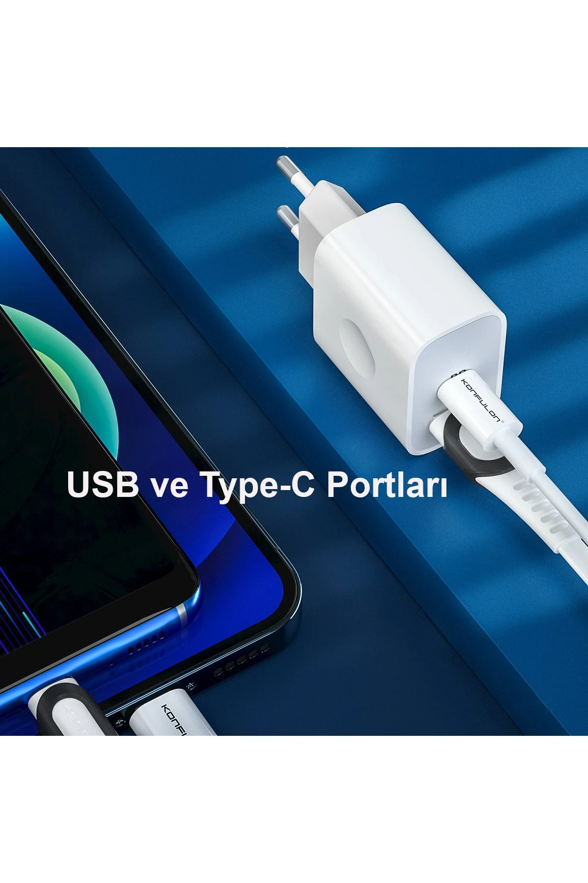 Konfulon C69Q 1 Adet 20W Type-C ve 1 Adet 18W Usb 3.0 Çıkışlı PD Şarj Cihazı — görsel 4