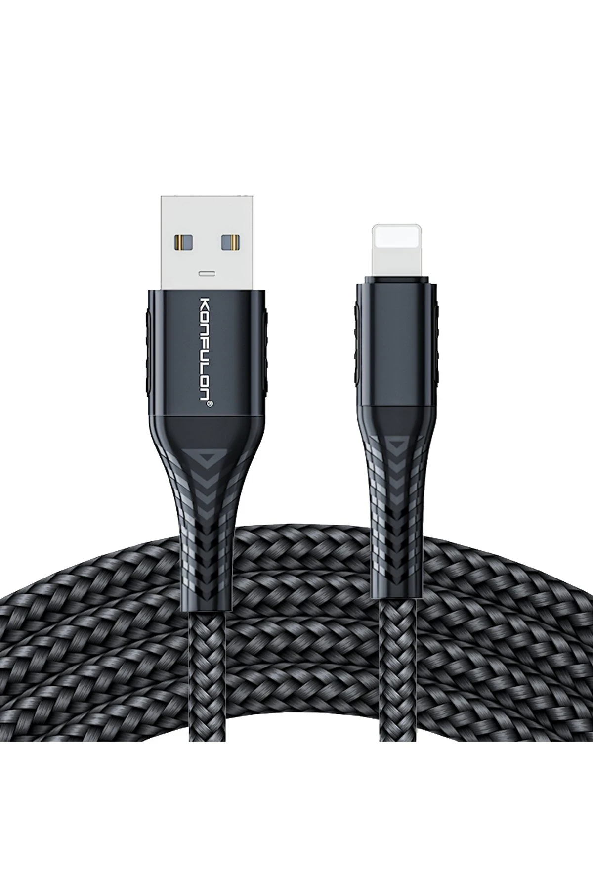 Konfulon DC33 Usb 3.0 to Lightning 1M Tel Örgü 60W Kablo - Gri