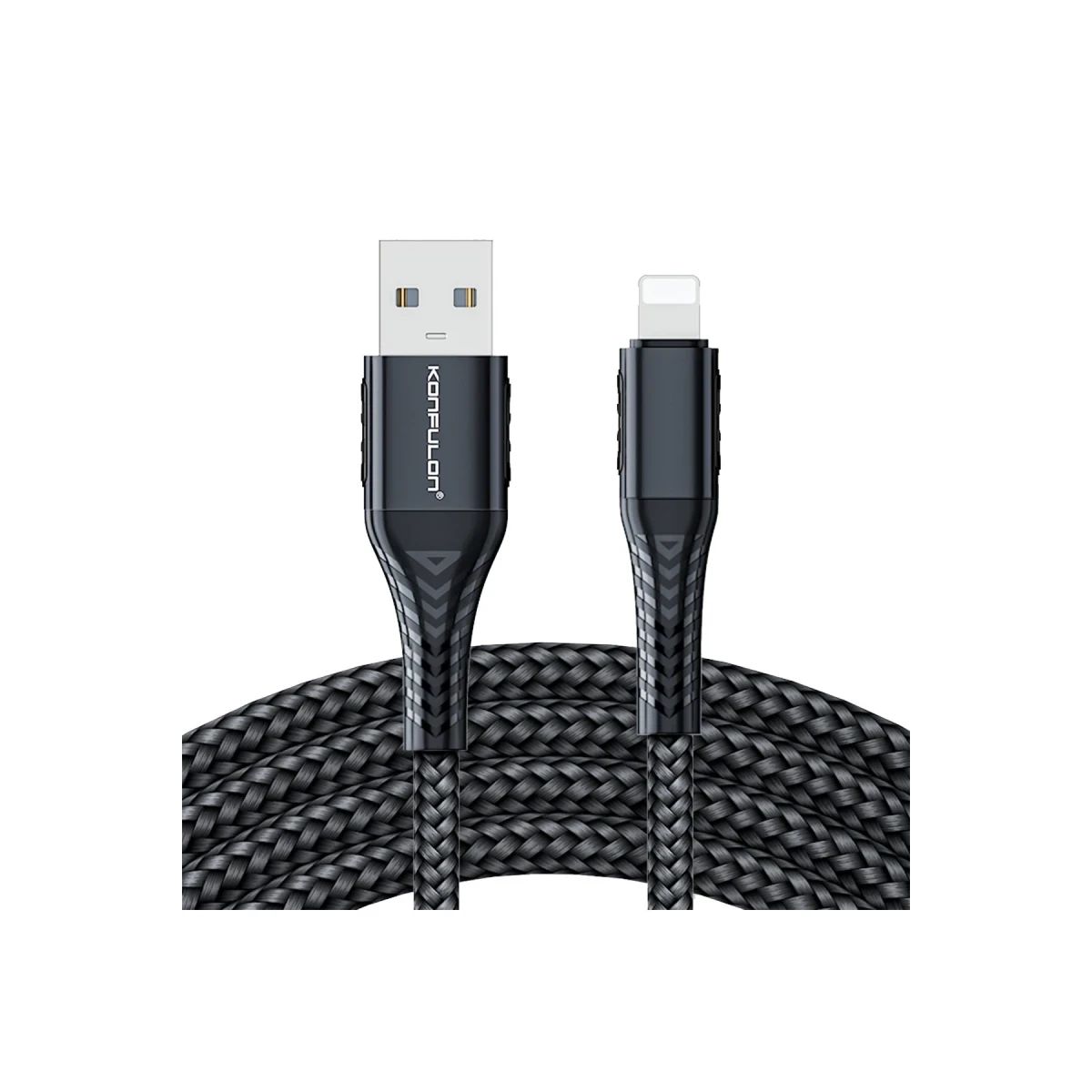 Konfulon DC33 Usb 3.0 to Lightning 1M Tel Örgü 60W Kablo - Gri — görsel 7