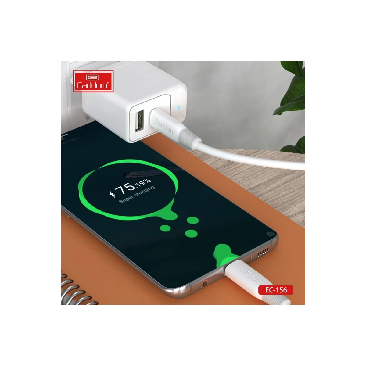 Earldom EC-156i PD 30W Type-C to Lightning 2m Hızlı Şarj Kablosu - Beyaz