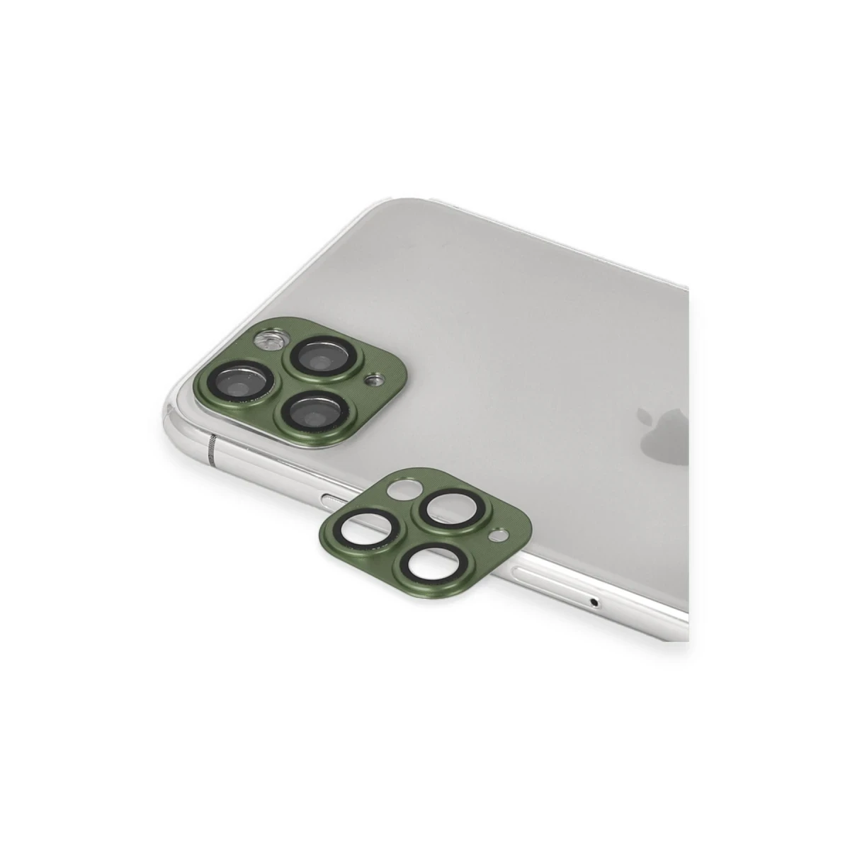 Newface Apple iPhone 11 Pro Max Pers Alüminyum Kamera Lens - Yeşil