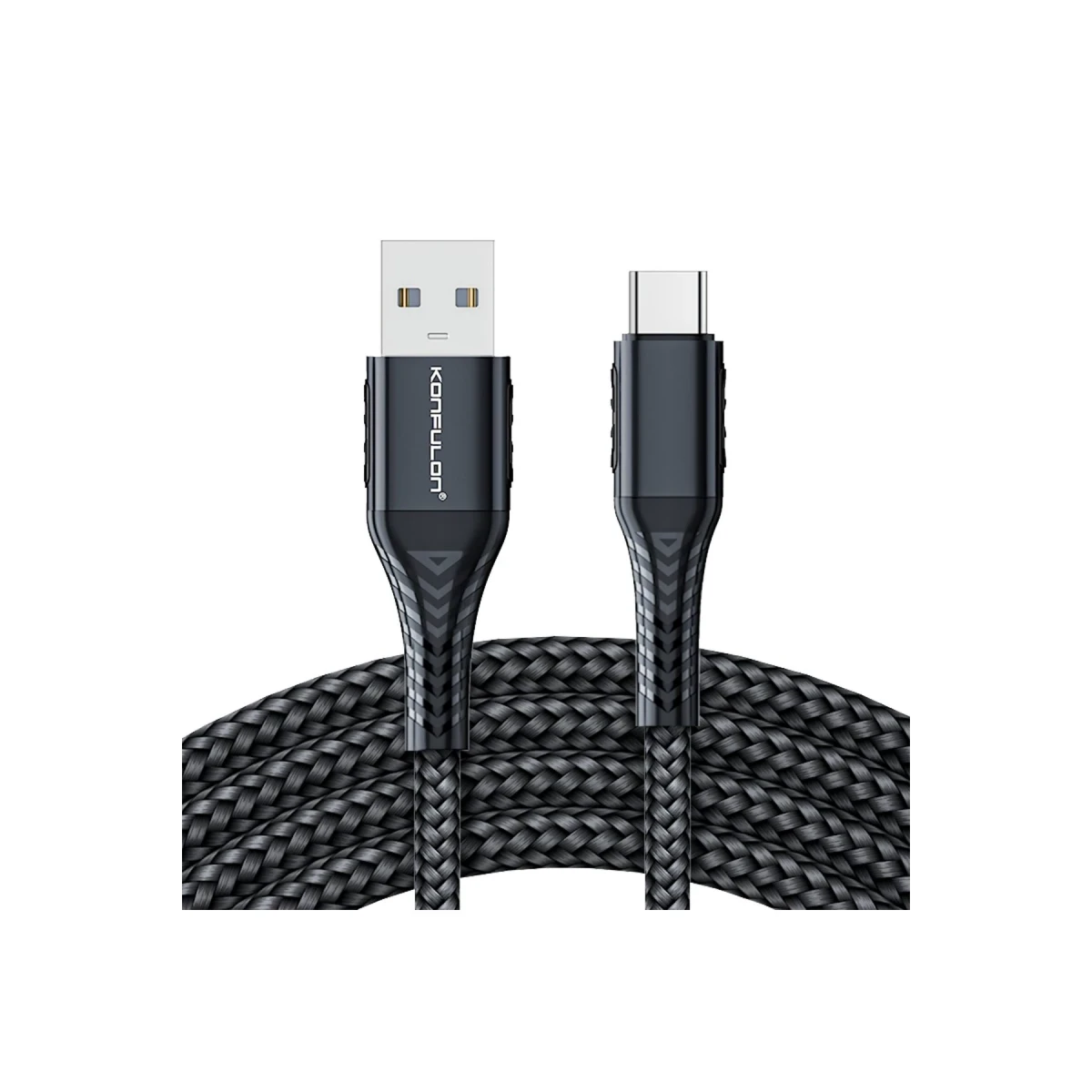 Konfulon DC34 Usb 3.0 to Type-C 1M Tel Örgü 60W Kablo - Gri — görsel 7