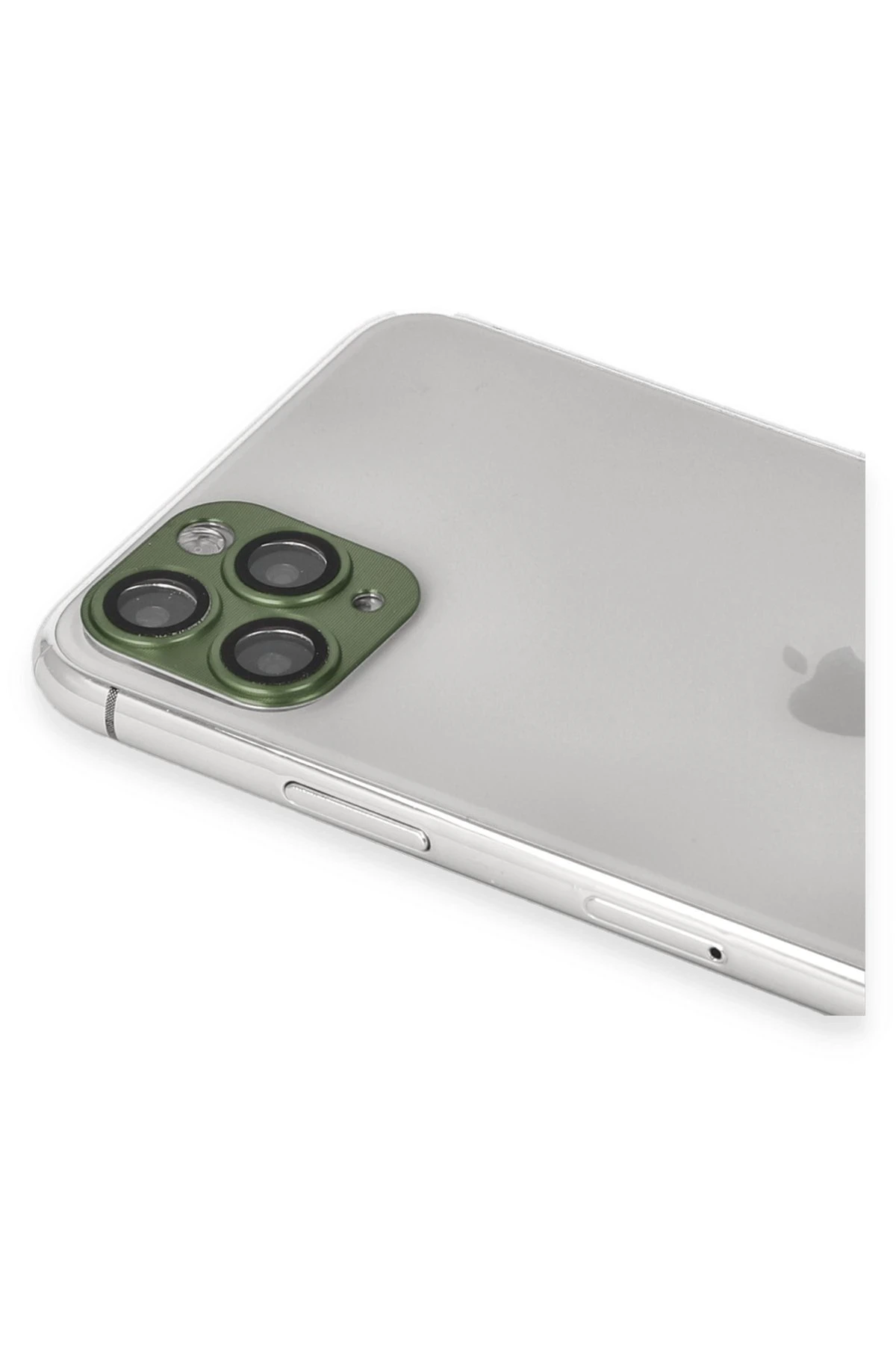 Newface iPhone 11 Pro Max Pers Alüminyum Kamera Lens - Yeşil