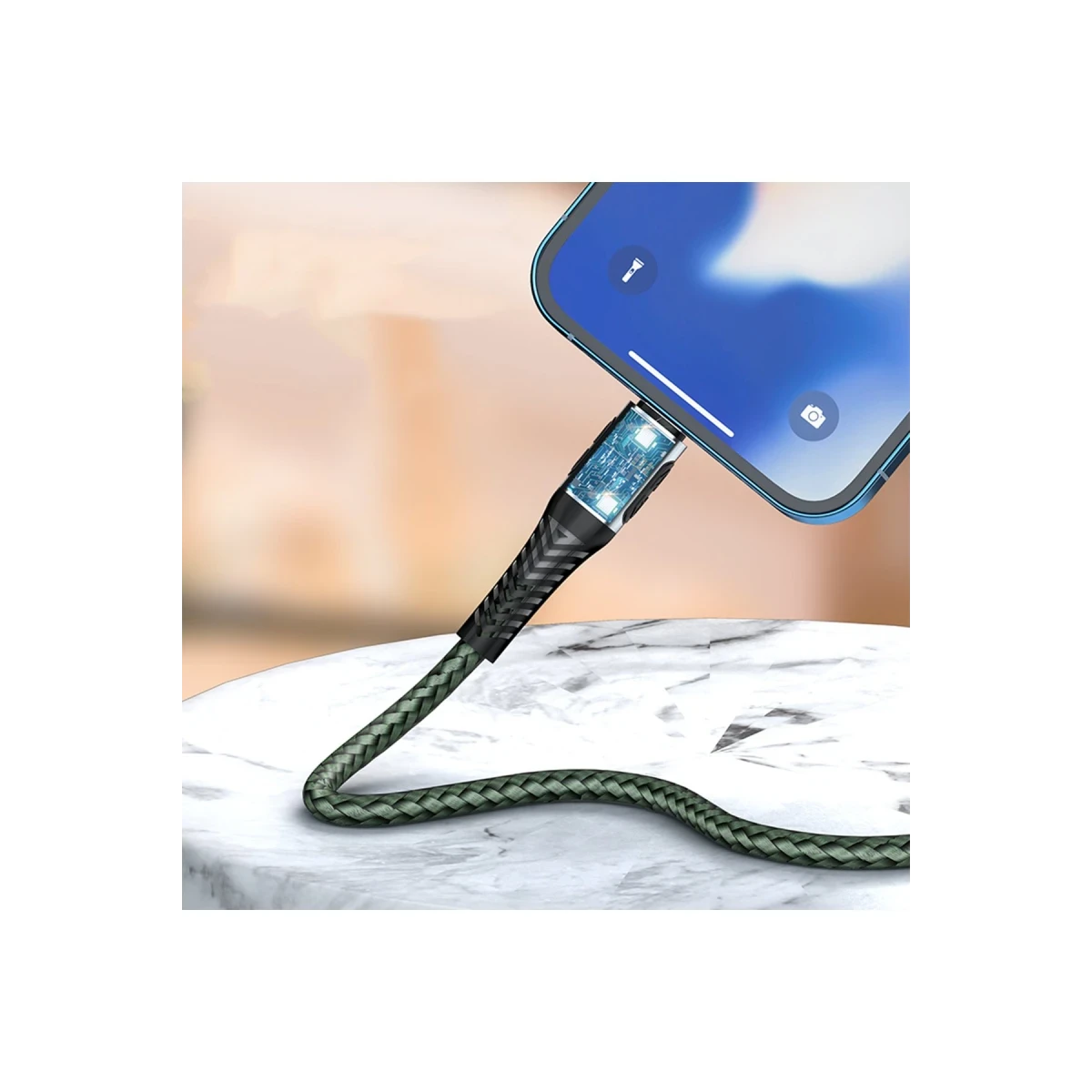 Konfulon DC34 Usb 3.0 to Type-C 1M Tel Örgü 60W Kablo - Gri — görsel 9