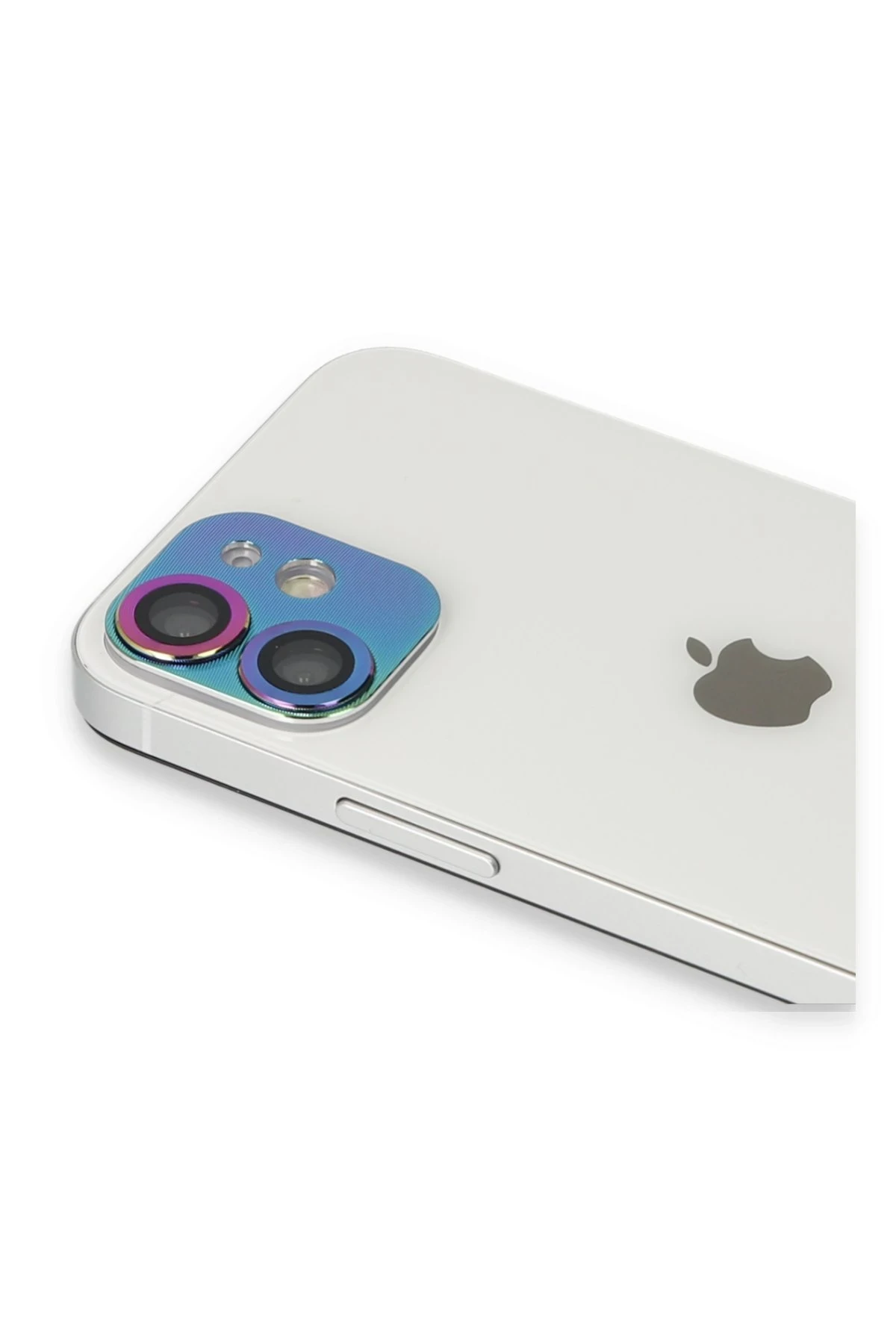 Newface iPhone 11 Pers Alüminyum Kamera Lens - Rainbow