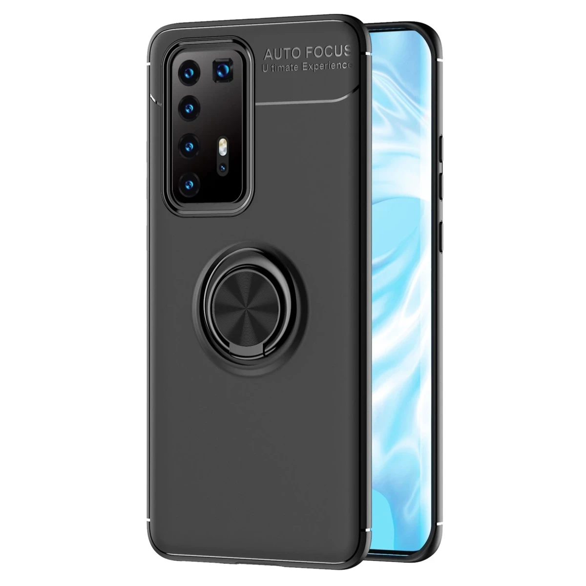 Newface Huawei P40 Pro Kılıf Range Yüzüklü Silikon - Siyah — görsel 8