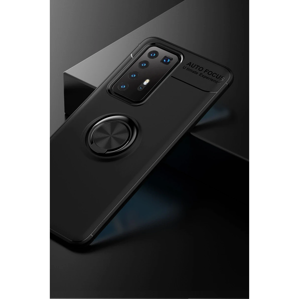 Newface Huawei P40 Pro Kılıf Range Yüzüklü Silikon - Siyah — görsel 10